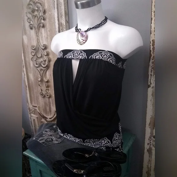 XS White House Black Market Keyhole Sleeveless Tube Top - Picture 12 of 12